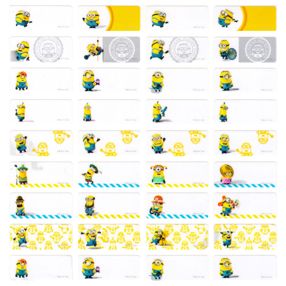 Minions Name Label Stickers - 48 designs + Your Name – Petit Chou Gifts